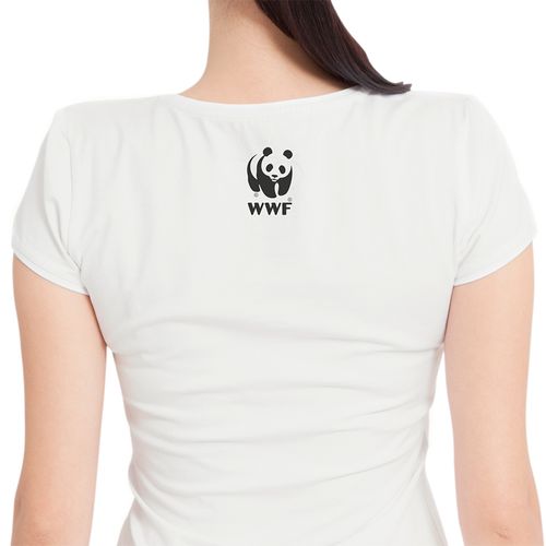 Camiseta WWF Conectado no Planeta Baby Look - off-white
