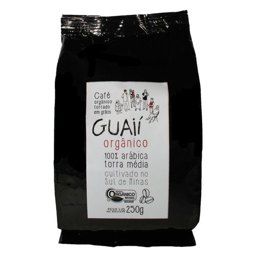 Kit 3 Cafés Guaií Orgânico grãos 100% arábica