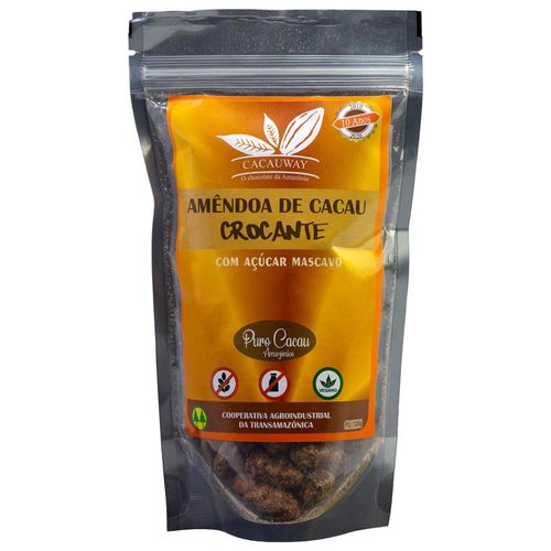 Amêndoa de Cacau Fino da Amazônia c/ Açúcar Mascavo 120g