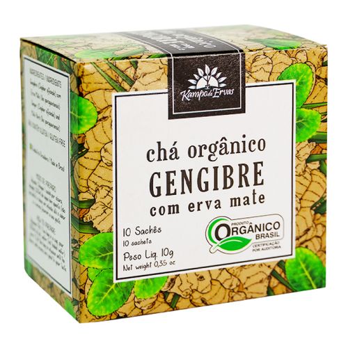 Gengibre com Mate Chá Orgânico Kampo de Ervas 30 sachês